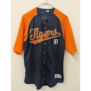 Mens Vintage MLB True Fans Jersey Baseball Detroit Tigers Medium